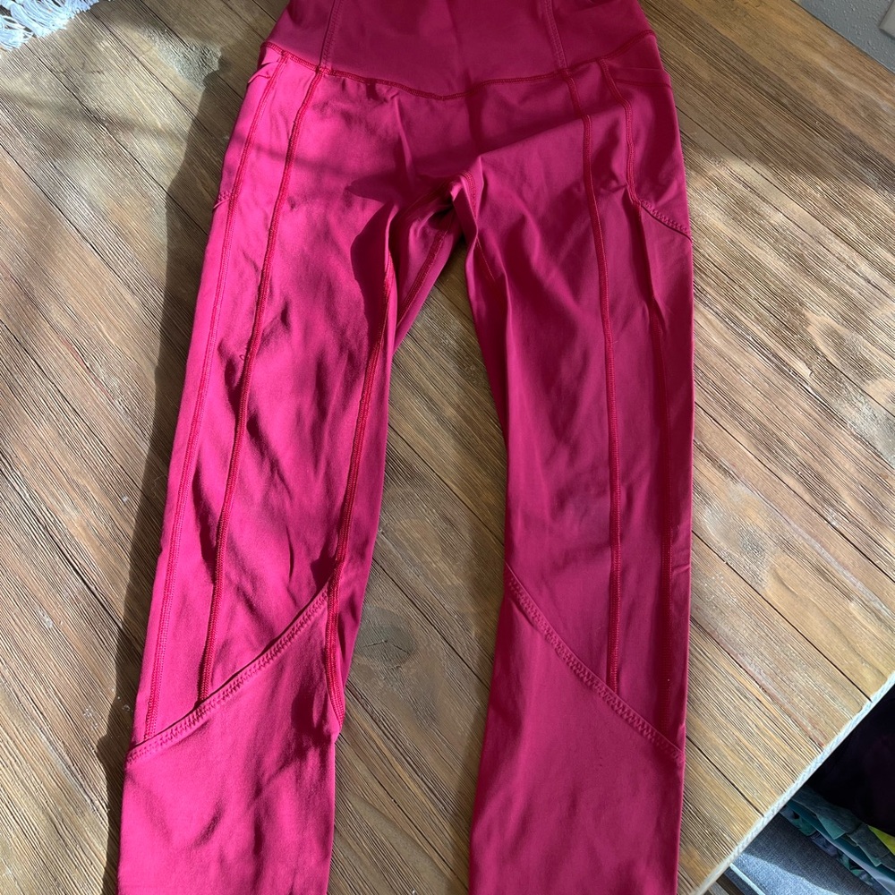Lululemon Athletica Red Leggings